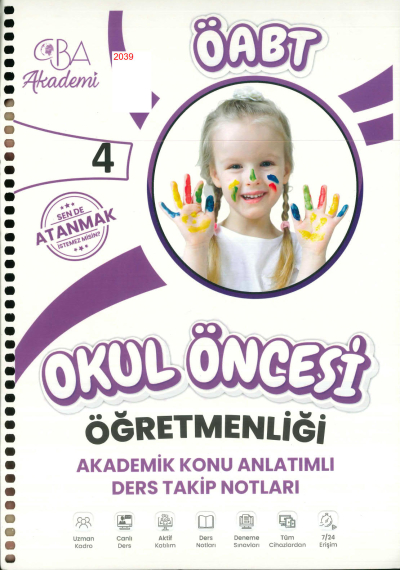 ÖABT OKUL ÖNCESİ ÖĞRETMENLİĞİ AKADEMİK KONU ANLATIMLI DERS TAKİP NOTLARI 4. KİTAP Panda Fotokopi & Baskı Merkezi