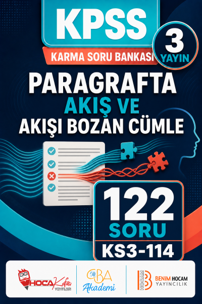 Paragrafta Akış ve Akışı Bozan Cümle 3 Yayın 122 Soru (Benim Hocam - CBA - Hoca Kafası Yayınları) Panda Fotokopi & Baskı Merkezi