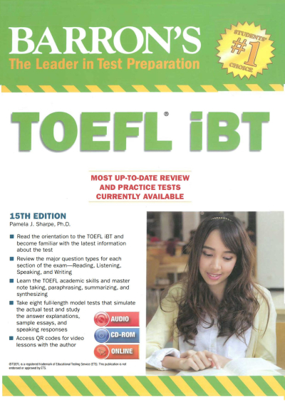 BARRONS'S THE LEADER IN TEST PREPATION TOEFL İBT Panda Fotokopi & Baskı Merkezi