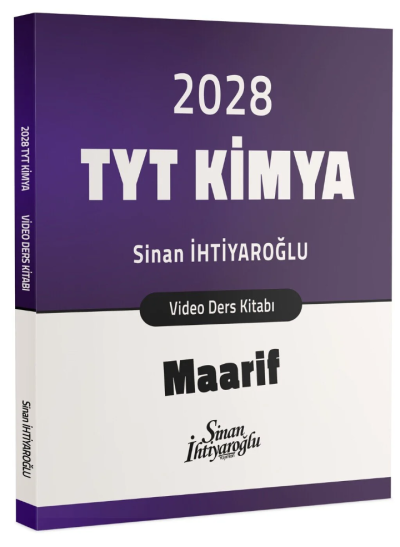 TYT Kimya Maarif Video Ders Kitabı Sinan İhtiyaroğlu Panda Fotokopi & Baskı Merkezi