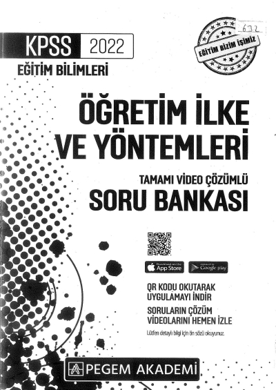 2022 KPSS Eğitim Bilimleri ÖĞRETİM İLKE VE YÖNTEMLERİ SORU BANKASI Panda Fotokopi & Baskı Merkezi