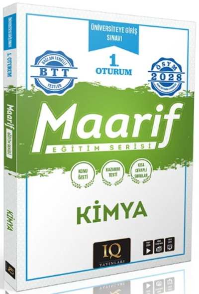 2028 YKS TYT Kimya Maarif Eğitim Serisi 1. Oturum IQ Yayınları Panda Fotokopi & Baskı Merkezi
