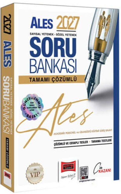 2027 ALES VİP Sayısal-Sözel Yetenek Tamamı Çözümlü Soru Bankası Yargı Yayınları Panda Fotokopi & Baskı Merkezi