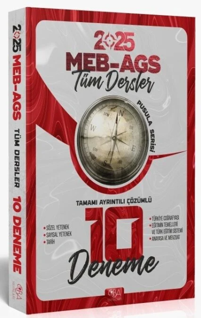 2025 MEB-AGS Tüm Dersler 10 Deneme Çözümlü CBA Yayınları Panda Fotokopi & Baskı Merkezi