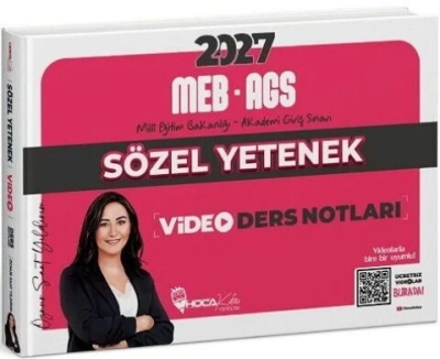 MEB-AGS Sözel Yetenek Video Ders Notları - Öznur Saat Yıldırım Hoca Kafası Yayınları Panda Fotokopi & Baskı Merkezi