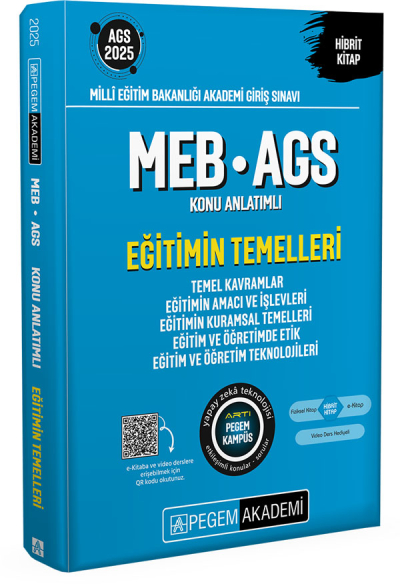 2025 MEB-AGS Eğitimin Temelleri Konu Anlatımlı Pegem Yayınları