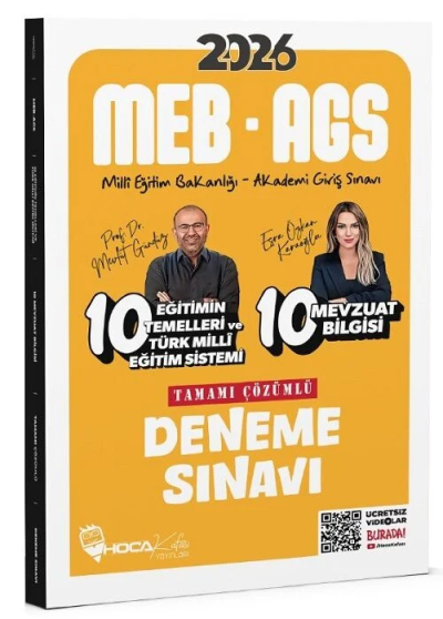 2026 MEB AGS Eğitimin Temelleri ve Türk Milli Eğitim Sistemi Mevzuat Bilgisi 10-10 Deneme Hoca Kafası Panda Fotokopi & Baskı Merkezi