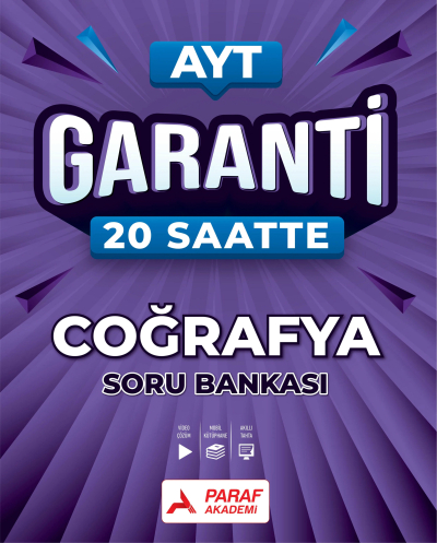 AYT Garanti 20 Saatte Coğrafya Soru Bankası Paraf Akademi Panda Fotokopi & Baskı Merkezi