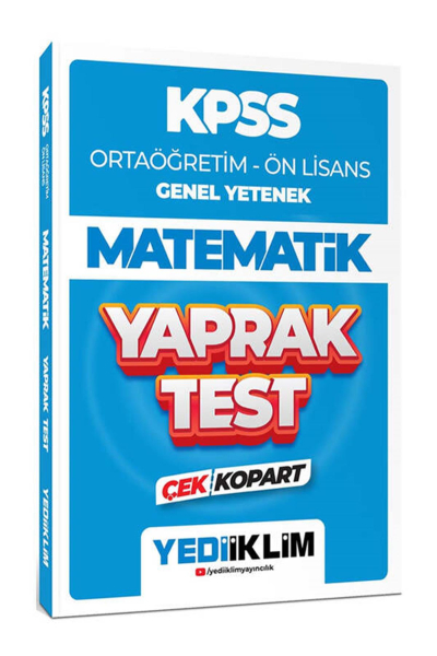 Ortaöğretim Ön Lisans Genel Yetenek Matematik Çek Kopart Yaprak Test Panda Fotokopi & Baskı Merkezi