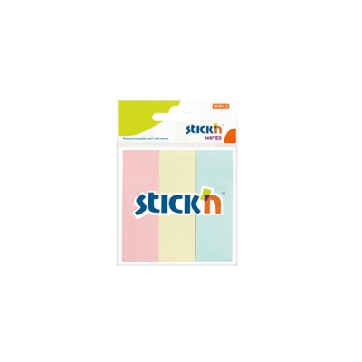 3 Pastel Renk Kağıt Ayraç 50 Yaprak 76x25 Yapışkanlı Not Kağıdı Panda Fotokopi & Baskı Merkezi