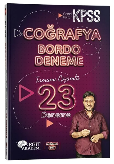 2026 KPSS Coğrafya Bordo 23 Deneme Çözümlü Eğit Akademi Panda Fotokopi & Baskı Merkezi