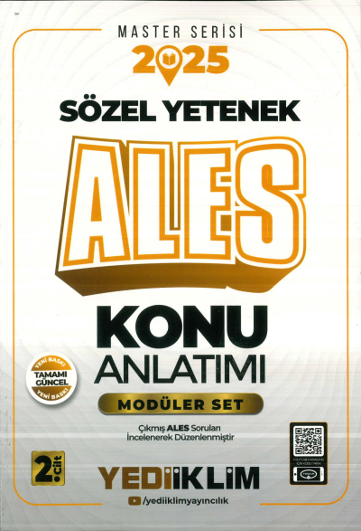 2025 ALES Modüler Set (SÖZEL YETENEK) Konu Anlatımı Yediiklim Yayınları