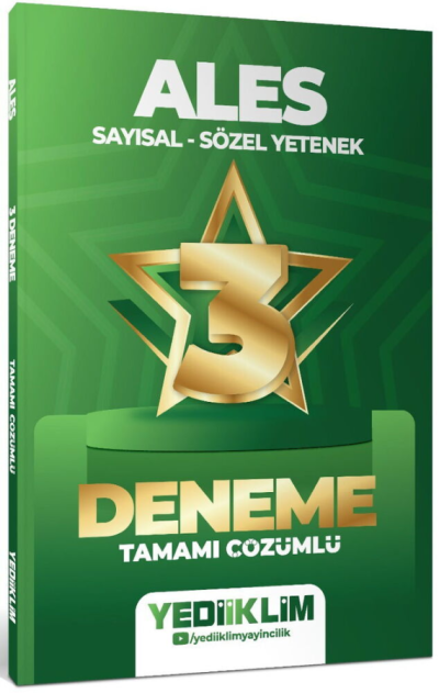 2027 ALES Sayısal Sözel Yetenek Tamamı Çözümlü 3 Yıldız Deneme Yediiklim Yayınları Panda Fotokopi & Baskı Merkezi