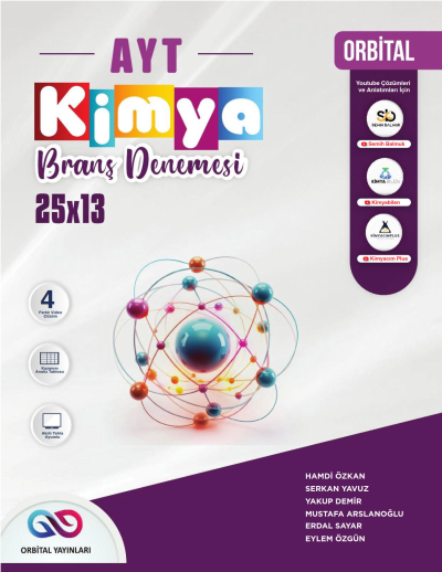 AYT Kimya 25 x 13 Branş Denemeleri Orbital Yayınları Panda Fotokopi & Baskı Merkezi