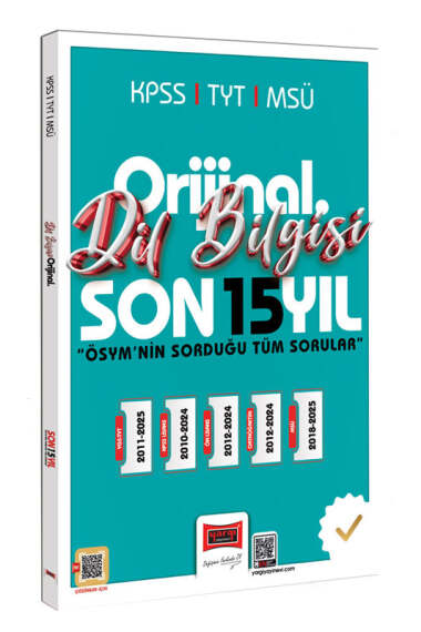 2026 KPSS TYT MSÜ Orijinal Dil Bilgisi Son 15 Yıl Çıkmış Sorular Yargı Yayınları