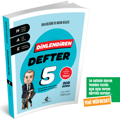 5. Sınıf Dinlendiren Defter (Eker Test) YENİ MÜFREDAT Panda Fotokopi & Baskı Merkezi