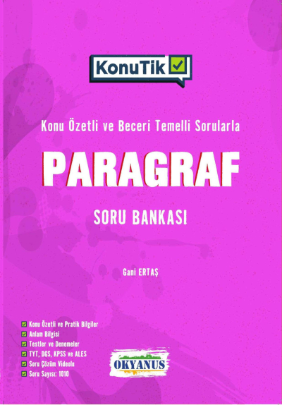 YKS KonuTik Paragraf Soru Bankası Okyanus Yayıncılık Panda Fotokopi & Baskı Merkezi