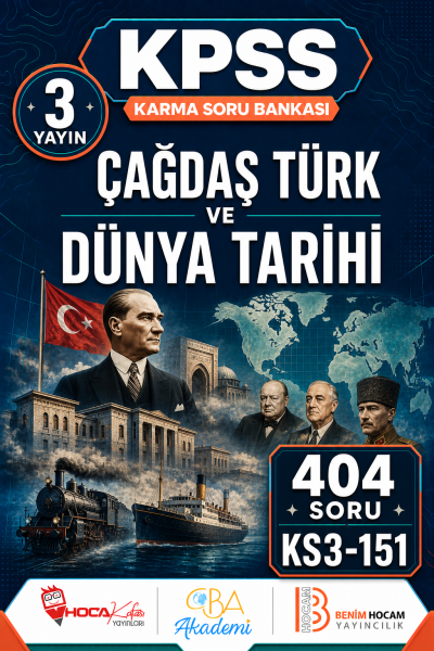 Çağdaş Türk ve Dünya Tarihi 3 Yayın 404 Soru (Benim Hocam - CBA - Hoca Kafası Yayınları) Panda Fotokopi & Baskı Merkezi