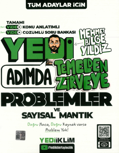 KPSS-ALES-DGS Yedi Adımda Temelden Zirveye Problemler ve Sayısal Mantık Video Konu Anlatımlı Video Çözümlü Soru Bankası Yediiklim Yayınları Panda Fotokopi & Baskı Merkezi