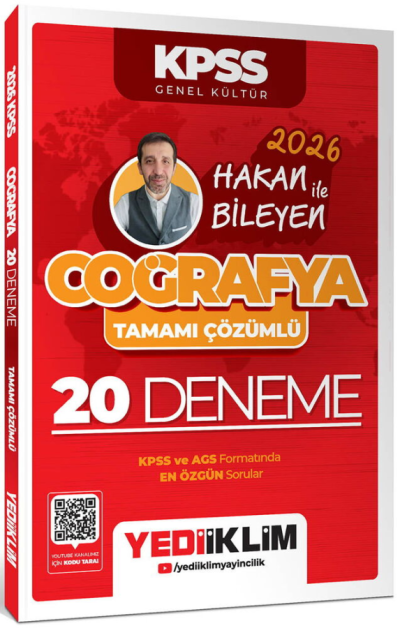 2026 KPSS Coğrafya Tamamı Çözümlü 20 Deneme Yediiklim Yayınları Panda Fotokopi & Baskı Merkezi