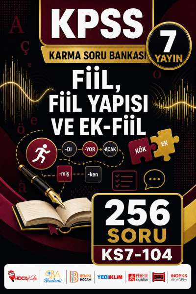 Fiil, Fiil Yapısı ve Ek-Fiil 7 Yayın 256 Soru Panda Fotokopi & Baskı Merkezi