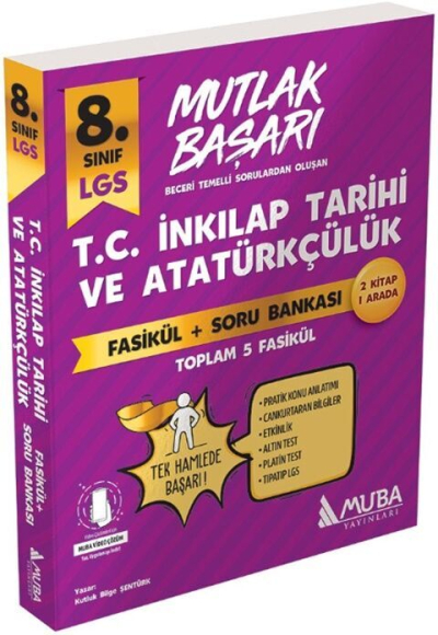 8. Sınıf LGS TC İnkılap Tatihi ve Atatürkçülük Mutlak Başarı Fasikül+Soru Bankası Muba Yayınları