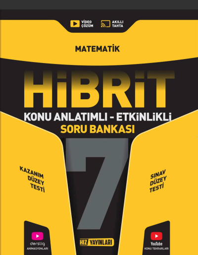 7.Sınıf Matematik HİBRİT Soru Bankası Hız Yayınları Panda Fotokopi & Baskı Merkezi