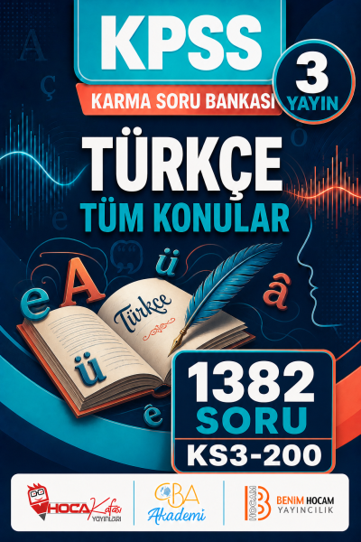 TÜRKÇE TÜM KONULAR 3 Yayın 1382 Soru (Benim Hocam - CBA - Hoca Kafası Yayınları) Panda Fotokopi & Baskı Merkezi