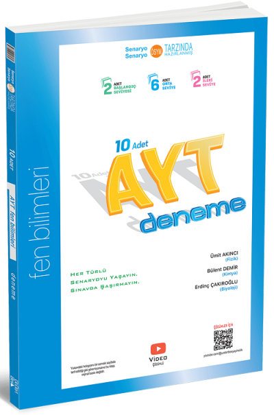 2025 YKS AYT Fen Bilimleri 10 Deneme Çözümlü Üç Dört Beş Yayınları Panda Fotokopi & Baskı Merkezi