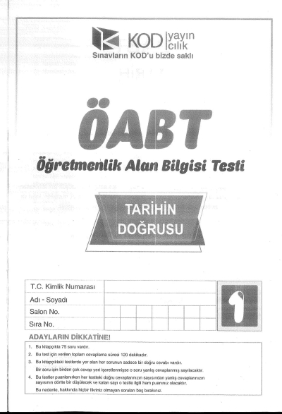 TARİHİN DOĞRUSU TARİH DENEME