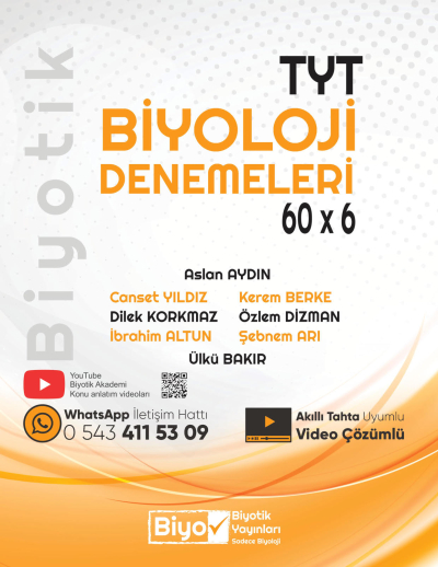 TYT Biyoloji Biyotik 60 x 6 Denemeleri Biyotik Yayınları Panda Fotokopi & Baskı Merkezi