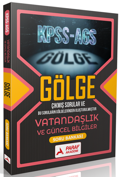 2026 KPSS MEB-AGS Vatandaşlık ve Güncel Bilgiler Gölge Soru Bankası Paraf Akademi Yayınları Panda Fotokopi & Baskı Merkezi