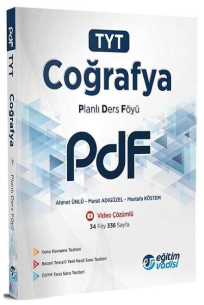 TYT Coğrafya Planlı Ders Föyü PDF Eğitim Vadisi Yayınları
