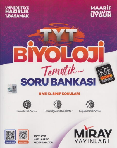 TYT Biyoloji Maarif Model Tematik Soru Bankası Miray Yayınları Panda Fotokopi & Baskı Merkezi