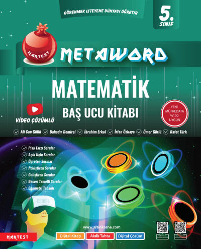 5. Sınıf Matematik Metaword Baş Ucu Kitabı Nartest Panda Fotokopi & Baskı Merkezi