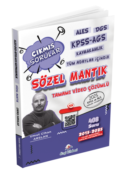 ALES DGS KPSS AGS Kaymakamlık Tüm Adaylar İçin Sözel Mantık Tamamı Video Çözümlü Çıkmış Sorular Dizgi Kitap Panda Fotokopi & Baskı Merkezi