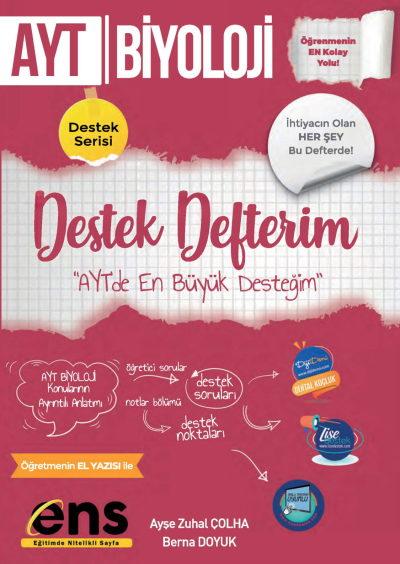 AYT Biyoloji Destek Defterim ENS Yayınları Panda Fotokopi & Baskı Merkezi