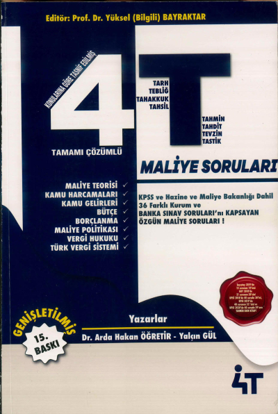 MALİYE SORU BANKASI YÜKSEK BİLGİ TAMAMI ÇÖZÜMLÜ Panda Fotokopi & Baskı Merkezi