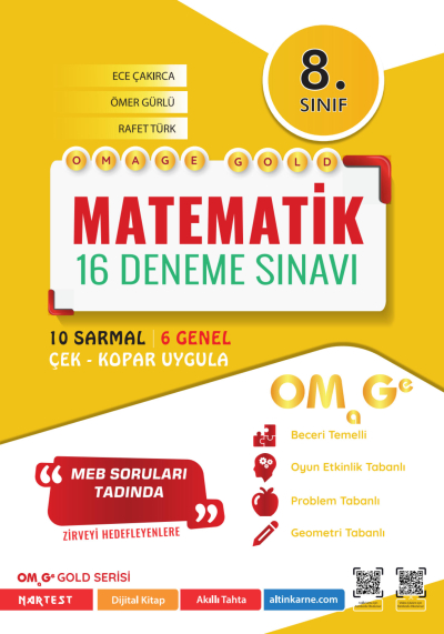 8. Sınıf Omage Gold Matematik 16 Deneme Sınavı Omage Yayınları Panda Fotokopi & Baskı Merkezi