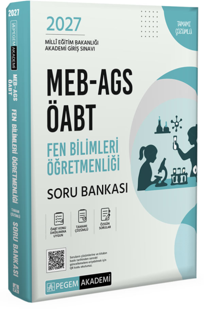 2027 ÖABT MEB-AGS Fen Bilimleri Öğretmenliği Soru Bankası Çözümlü Pegem Akademi Yayınları Panda Fotokopi & Baskı Merkezi