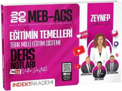 2026 MEB-AGS Eğitimin Temelleri ve Türk Milli Eğitim Sistemi Video Ders Notları İndeks Akademi Yayıncılık Panda Fotokopi & Baskı Merkezi