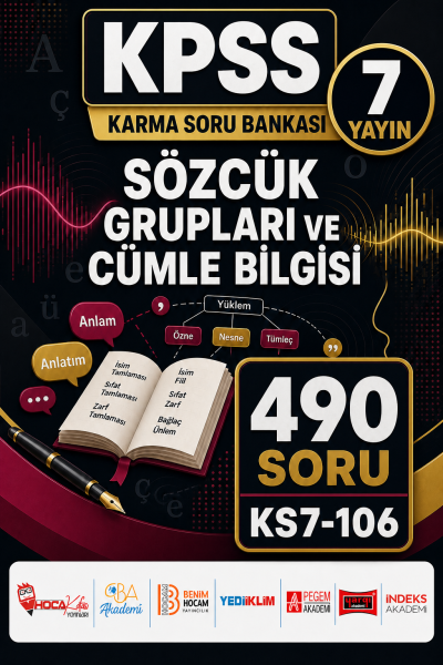 Sözcük Grupları ve Cümle Bilgisi 7 Yayın 490 Soru Panda Fotokopi & Baskı Merkezi