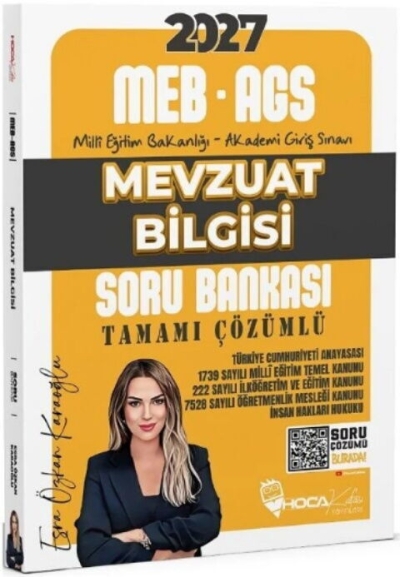 MEB-AGS Mevzuat Bilgisi Soru Bankası Çözümlü Hoca Kafası Yayınları Panda Fotokopi & Baskı Merkezi