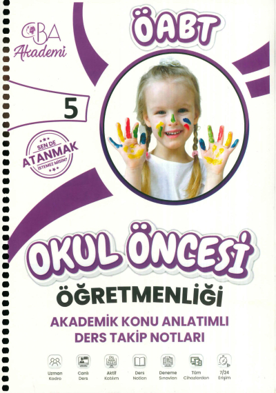 ÖABT OKUL ÖNCESİ ÖĞRETMENLİĞİ AKADEMİK KONU ANLATIMLI DERS TAKİP NOTLARI 5. KİTAP Panda Fotokopi & Baskı Merkezi
