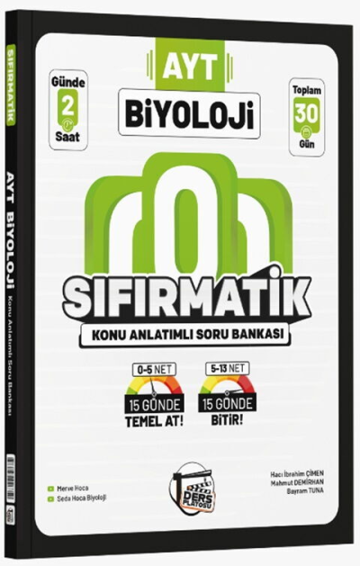 AYT Biyoloji Sıfırmatik Konu Anlatımlı Soru Bankası Ders Platosu Panda Fotokopi & Baskı Merkezi