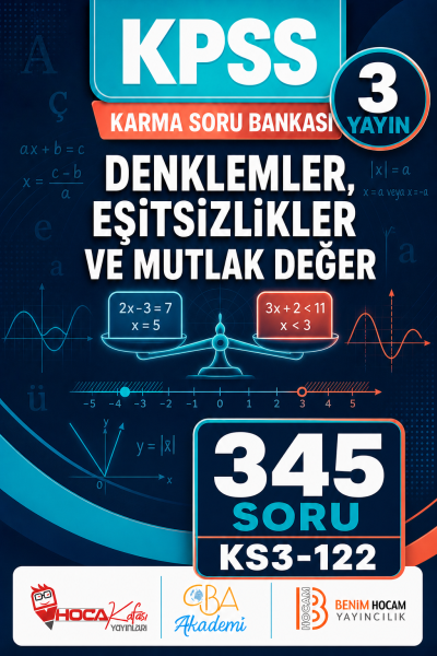 Denklemler, Eşitsizlikler ve Mutlak Değer 3 Yayın 345 Soru (Benim Hocam - CBA - Hoca Kafası Yayınları) Panda Fotokopi & Baskı Merkezi