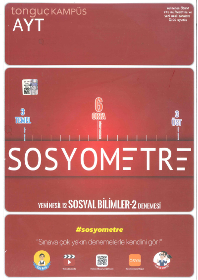 AYT Sosyometre Denemesi Panda Fotokopi & Baskı Merkezi