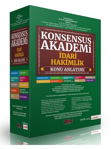 KONSENSUS Akademi İdari Yargı Hakim Yardımcılığı Sınavı Konu Anlatımı Eylül 2024 Panda Fotokopi & Baskı Merkezi