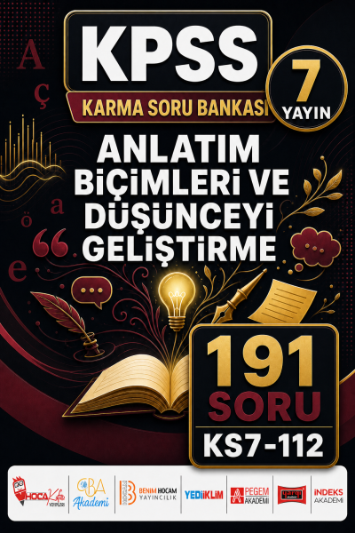Anlatım Biçimleri ve Düşünceyi Geliştirme 7 Yayın 191 Soru Panda Fotokopi & Baskı Merkezi
