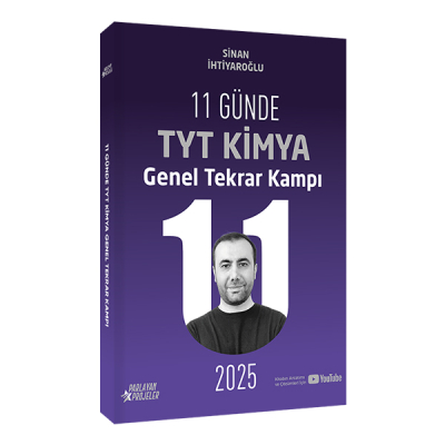 2025 11 Günde TYT Kimya Genel Tekrar Kampı Video Ders Takip Kitabı Sinan İhtiyaroğlu Parlayan Projeler Panda Fotokopi & Baskı Merkezi